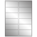 4" x 1.75" Silver Foil Rectangular Sheet Labels