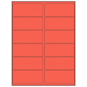 4" x 1.75" Red Rectangular Sheet Labels