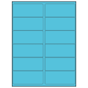 4" x 1.75" Turquoise Rectangular Sheet Labels
