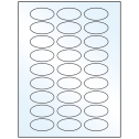 2" x 1" Crystal Clear Oval Sheet Labels