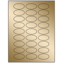 2" x 1" Gold Foil Oval Sheet Labels