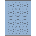 2" x 1" Pastel Blue Oval Sheet Labels