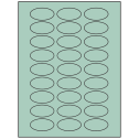 2" x 1" Pastel Green Oval Sheet Labels