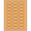 2" x 1" Pastel Orange Oval Sheet Labels