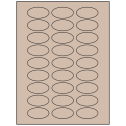 2" x 1" Pastel Tan Oval Sheet Labels