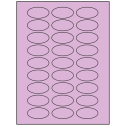 2" x 1" Pastel Purple Oval Sheet Labels
