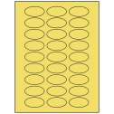 2" x 1" Pastel Yellow Oval Sheet Labels