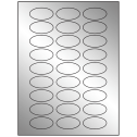 2" x 1" Silver Foil Oval Sheet Labels