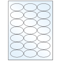2.5" x 1.375" Crystal Clear Oval Sheet Labels