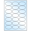 2.5" x 1.375" White Premium High Gloss Oval Sheet Labels