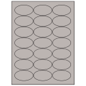 2.5" x 1.375" Gray Oval Sheet Labels