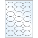 2.5" x 1.375" White Mid Gloss Oval Sheet Labels