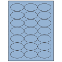 2.5" x 1.375" Pastel Blue Oval Sheet Labels