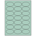 2.5" x 1.375" Pastel Green Oval Sheet Labels