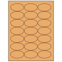 2.5" x 1.375" Pastel Orange Oval Sheet Labels