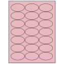 2.5" x 1.375" Pastel Pink Oval Sheet Labels