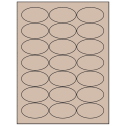 2.5" x 1.375" Pastel Tan Oval Sheet Labels