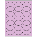 2.5" x 1.375" Pastel Purple Oval Sheet Labels