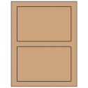 7" x 4.5" Brown Kraft Rectangular Sheet Labels