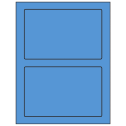 7" x 4.5" Fluorescent Blue Rectangular Sheet Labels