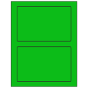 7" x 4.5" Fluorescent Green Rectangular Sheet Labels