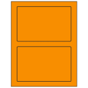 7" x 4.5" Fluorescent Orange Rectangular Sheet Labels