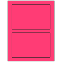7" x 4.5" Fluorescent Pink Rectangular Sheet Labels