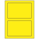 7" x 4.5" Fluorescent Yellow Rectangular Sheet Labels