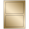 7" x 4.5" Gold Foil Rectangular Sheet Labels