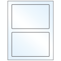 7" x 4.5" White Mid Gloss Rectangular Sheet Labels