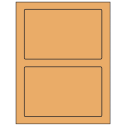 7" x 4.5" Pastel Orange Rectangular Sheet Labels