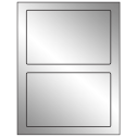 7" x 4.5" Silver Foil Rectangular Sheet Labels