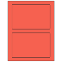7" x 4.5" Red Rectangular Sheet Labels