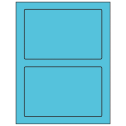7" x 4.5" Turquoise Rectangular Sheet Labels