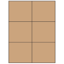 4.25" x 3.66" Brown Kraft Rectangular Sheet Labels
