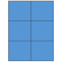 4.25" x 3.66" Fluorescent Blue Rectangular Sheet Labels