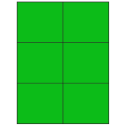 4.25" x 3.66" Fluorescent Green Rectangular Sheet Labels
