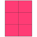 4.25" x 3.66" Fluorescent Pink Rectangular Sheet Labels