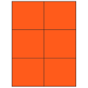 4.25" x 3.66" Fluorescent Red Rectangular Sheet Labels