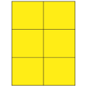 4.25" x 3.66" Fluorescent Yellow Rectangular Sheet Labels