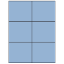 4.25" x 3.66" Pastel Blue Rectangular Sheet Labels
