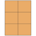 4.25" x 3.66" Pastel Orange Rectangular Sheet Labels