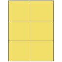4.25" x 3.66" Pastel Yellow Rectangular Sheet Labels
