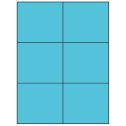 4.25" x 3.66" Turquoise Rectangular Sheet Labels