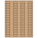 1.125" x 0.5" Brown Kraft Rectangular Sheet Labels