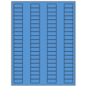 1.125" x 0.5" Fluorescent Blue Rectangular Sheet Labels