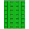 1.125" x 0.5" Fluorescent Green Rectangular Sheet Labels