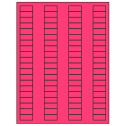 1.125" x 0.5" Fluorescent Pink Rectangular Sheet Labels