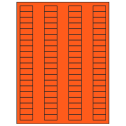 1.125" x 0.5" Fluorescent Red Rectangular Sheet Labels