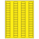 1.125" x 0.5" Fluorescent Yellow Rectangular Sheet Labels